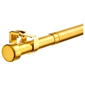 ❌SOLD ❌ IKEA BEKRÄFTA Gold Curtain Rod Set Fits 47 ¼ up to 82 ¾ 1 1/8 "